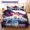 Erling Haaland Star Bedding Quilt Set Quilt Cover Pillowcase Home Decoration Birthday Gift (1 * duvet cover + 2 * pillowcase, without core)
