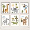 Elephant Lion Giraffe Toucan Zebra Nursery Wall Art Canvas Painting Nordic Posters And Prints Wall Pictures Baby Kids Room Decor