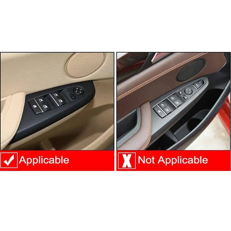 Кнопка регулировки подъема окон автомобиля с левым рулем, рамка панели управления, украшение из АБС-пластика для BMW X3 F25 X4 F26 2011-17, аксессуары для автотюнинга