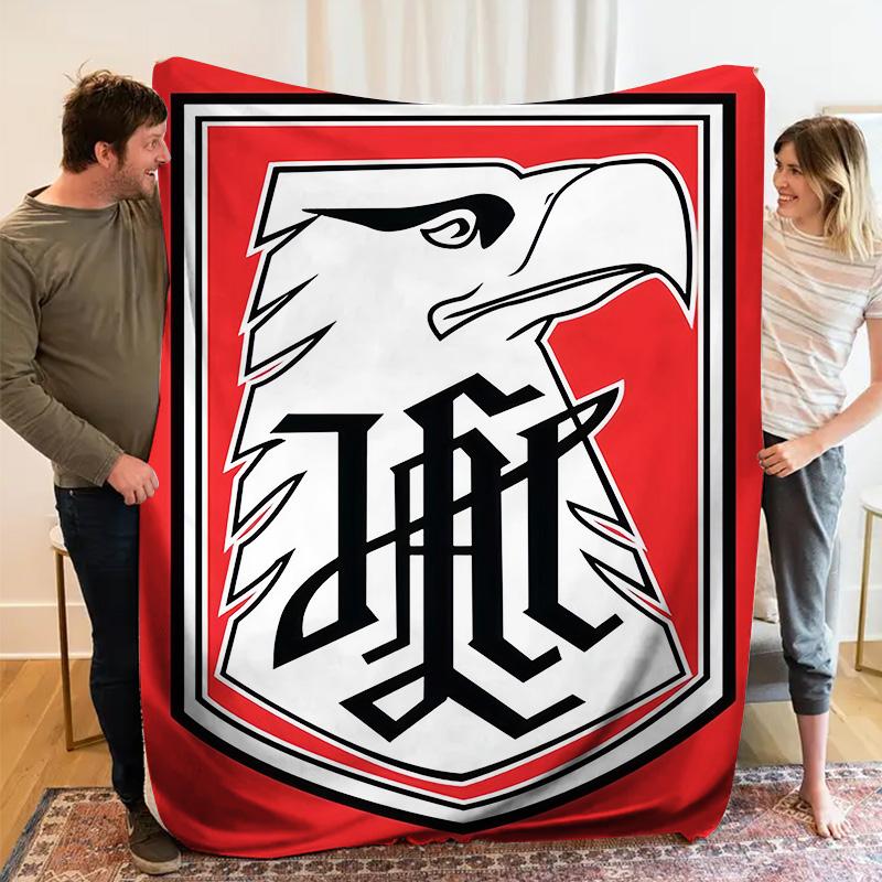 Eagle Sports Logo Flannel Throw Blanket, Soft Blanket for Sofa Bed, Graphic Print Home Decor Fan Gift