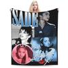 Плед из флиса S-Sade Adu Текстильный Декор Портативный Теплый Плед для Дома Офиса Одеяло