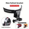 Universal Adjustable Action Helmet Mount] Motorcycle Helmet Chin Mount for Action Camera - Full-Face Helmet Camera Bracket