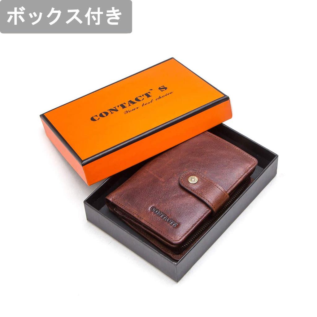 CONTACTS Bifold Leather Genuine Leather Large Storage for Many Coin Perfect As a Gift for Men [Contacts] Men's Wallet, Wallet, Wallet, Wallet,
