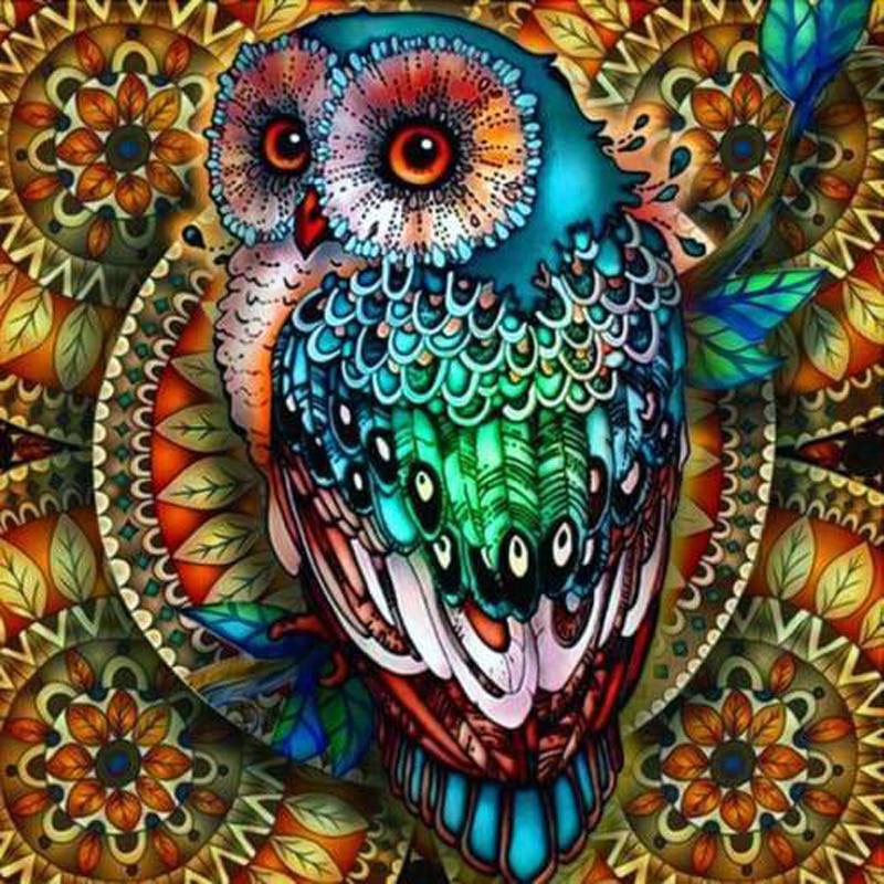 Full 5D Diy Diamond Painting Cartoon Owl Mosaic Embroidery Cross Stitch Home Decor Handmade Gift