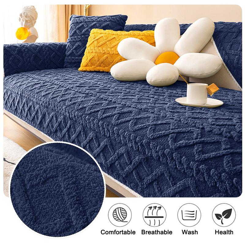 Жаккардовые эластичные чехлы для диванов, противоскользящая подложка с узором защищает диванные подушки от домашних животных и кошек. Бархатный секционный чехол для дивана.