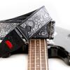 STRAPS 6cm KASHMIR GRS GREY RightOn! Guitar/Bass Strap, Wide, 95-150cm,