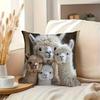 Alpaca Pattern Pillowcase Vivid Animal Printing Universal Size Pillow Cover with Hidden Zipper Home Decor
