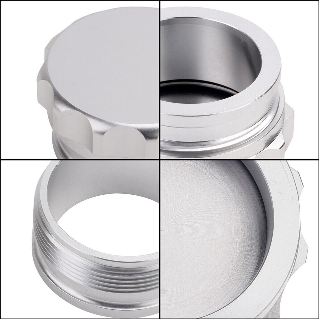 2" 50.8mm Aluminium Alloy Weld On Filler Neck And Cap Oil Fuel Water Tank Silver
