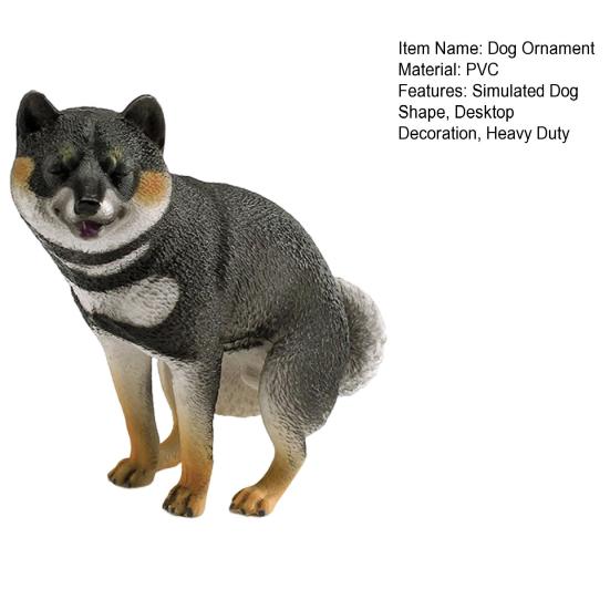 Имитация модели собаки ПВХ Спящий Какающий Мопс Сиба Фигурка Статуэтка Скульптура Украшение для дома офиса рабочего стола Детская образовательная игрушка-животное