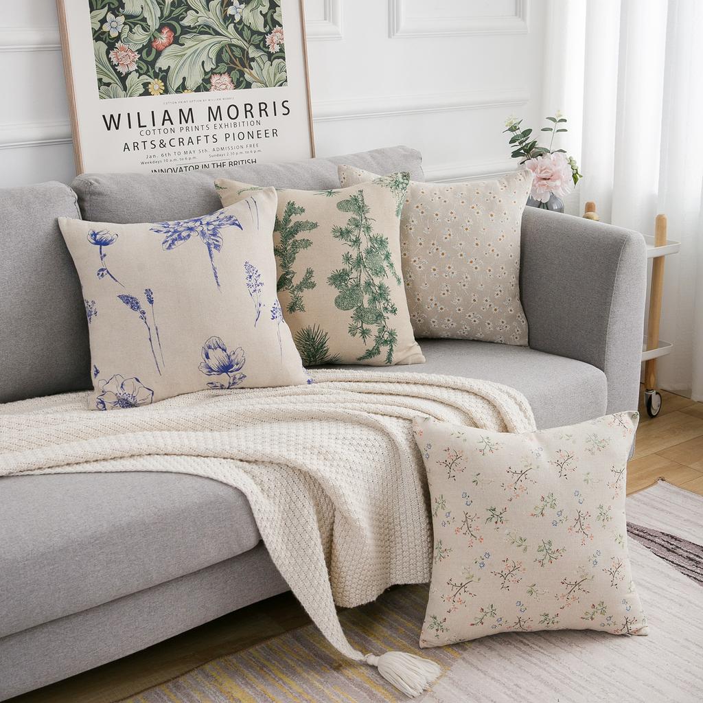 Чехол на одну наволочку 45X45 см, чехол для диванной подушки, маленький свежий чехол с принтом, чехол для подушки без сердечника