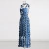Spring 2025 Fashion: Sexy Blue Denim Tassel Suspender Dress for Women
