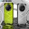 KEYSION Противоударный бронированный чехол для HONOR X9c 5G Мягкий силиконовый + прозрачный сотовый чехол для задней панели телефона Huawei Honor X9c 5G