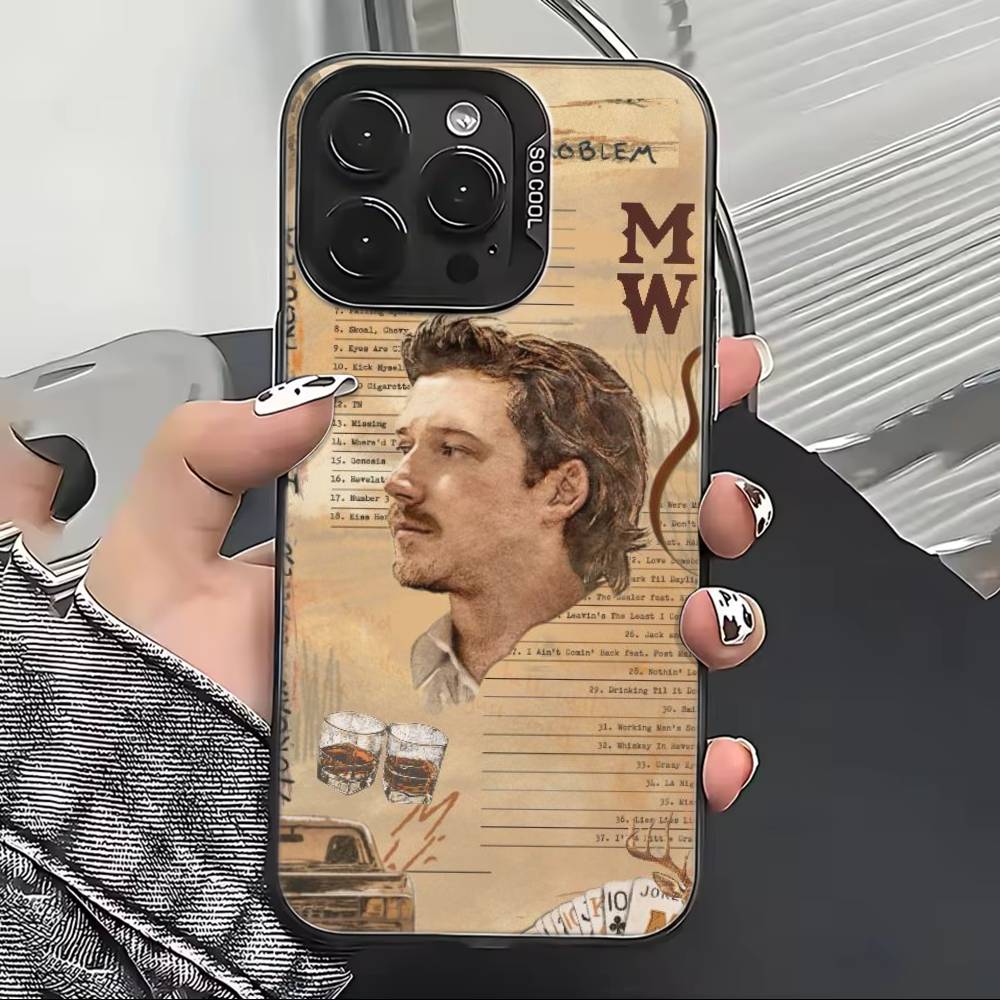 Чехол для телефона Morgan W-Wallen Singer для iPhone 17,16,15,14,13,12,11 Plus,Pro Max,XS, Цветной Серебристый Черный Чехол