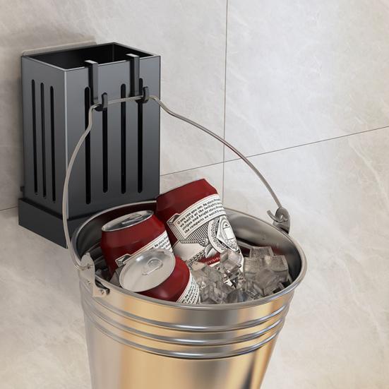 Практичный полый дизайн, компактная многоразовая настенная полка для хранения ложек, вилок, кухонные принадлежности, контейнер для хранения палочек для еды