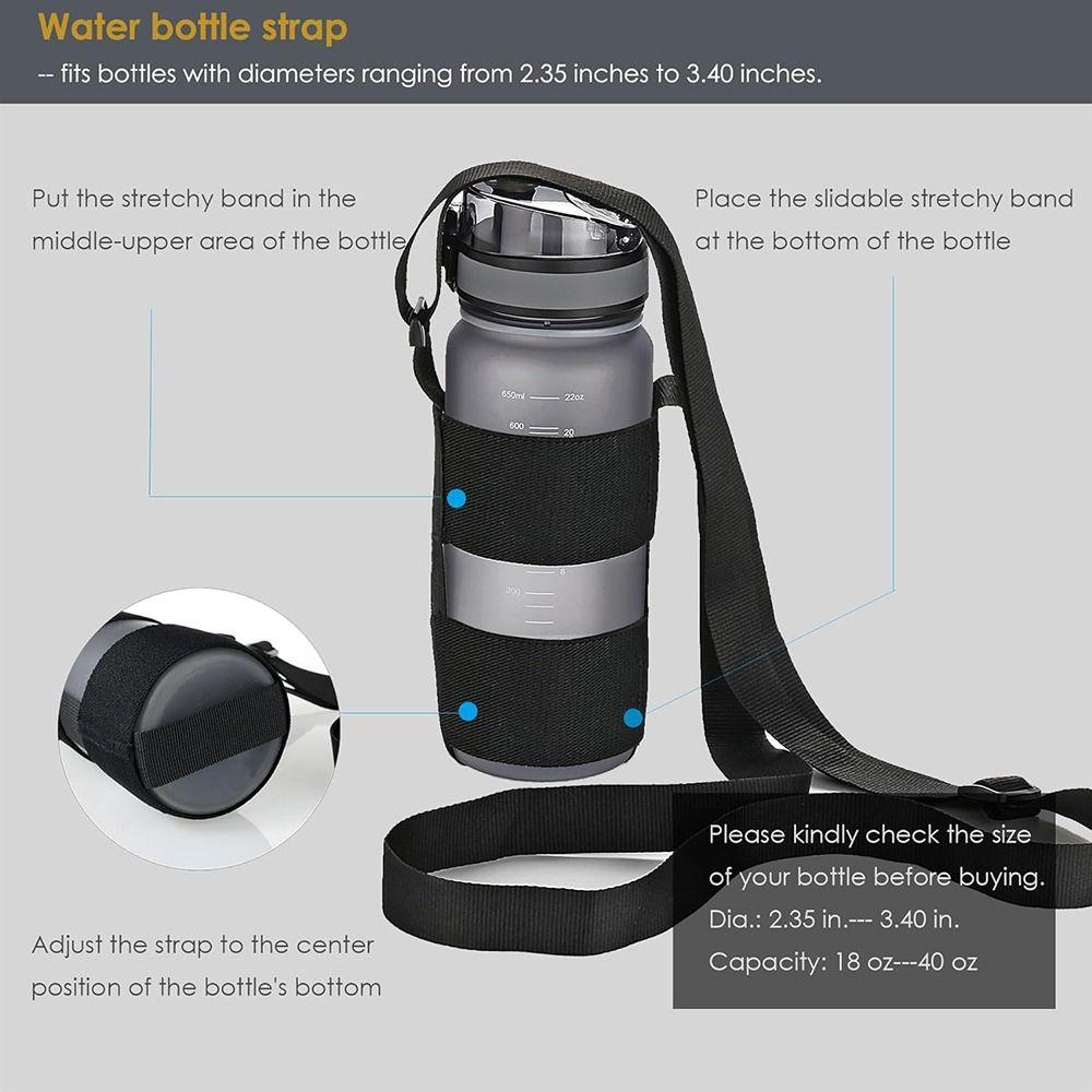 Travel Water Bottle Carrier Sling Adjustable Water Bottle Holder Portable Bottle Shoulder Strap