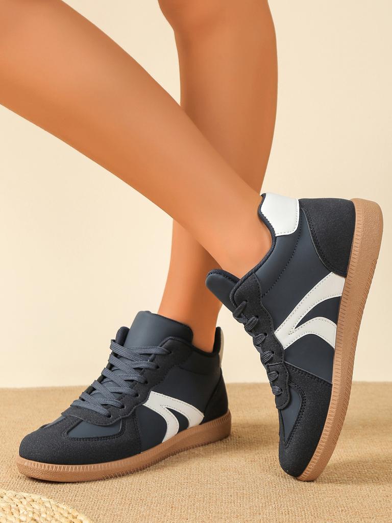 Foreign trade explosion large size high-top lace-up 2025 spring and autumn new retro non-slip board shoes casual sports casual women's shoes