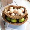 Imitate Rattan Bread Tray Oval Organization Box Creative Kitchen Storage Basket