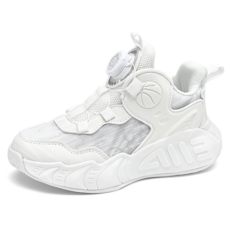 Boys' white basketball shoes for summer2026New children's shoes, breathable mesh sneakers, suitable for older children and students