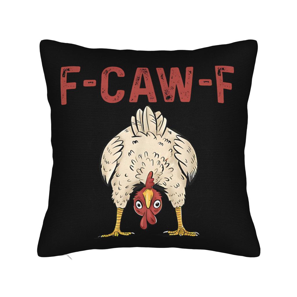FCawF Meme Square Pillow Case Funny Black Bird Moon Cushion Cover Novelty Polyester Decor Pillowcase for Home 45x45cm