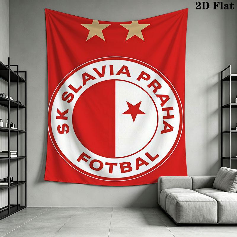 SK Slavia Prague Wall Hanging Printed Fabric Blanket Decorative Tapestries for Bedroom Living Room Home Decor