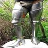German Gothic Knight Leg Armor Full Steel Leg Guards Handmade for Reenactments LARP Leg Armor For Cosplay
