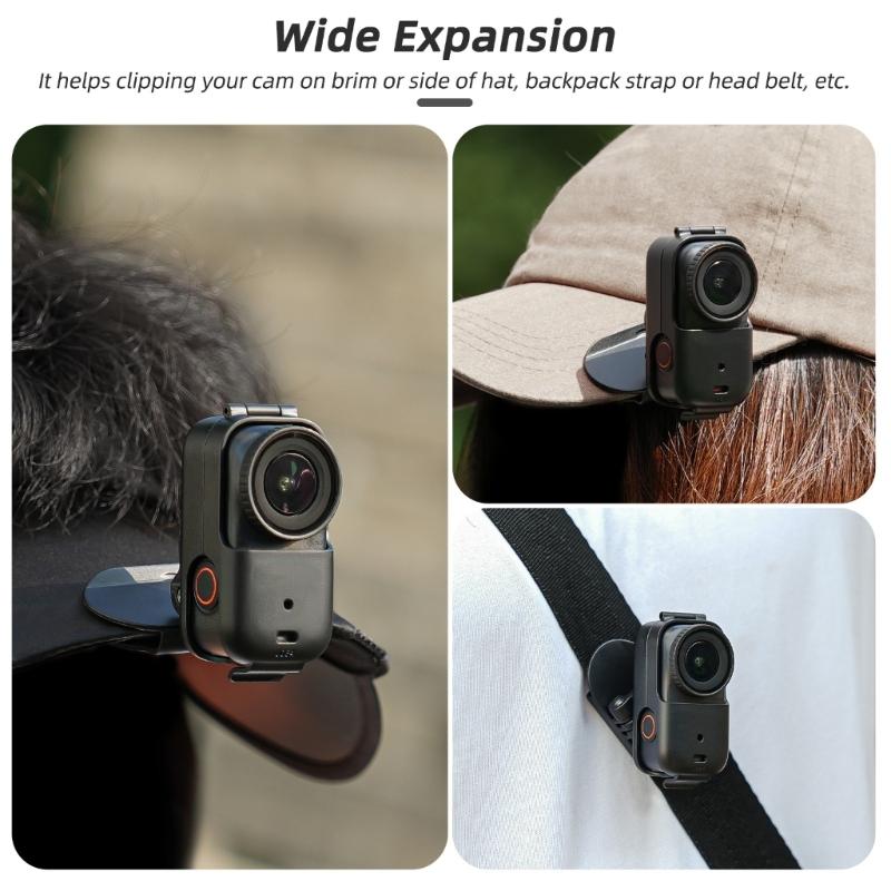 360°Rotatable Adjustable Hat Clip Mount For OsmoNano Action Camera Holder HandsFree Recording During Outdoor Sports