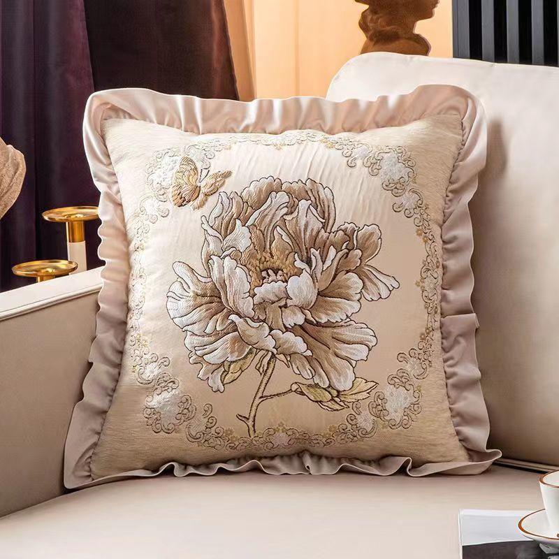 Вышитая подушка Офисная подушка Подушка для дивана в гостиной Автомобильная подушка с наполнителем Съемная и моющаяся