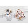 Enamel Christmas Tree Brooch Unique Rhinestones Christmas Tree Snowman Brooch For Women Festival Pin Jewelry
