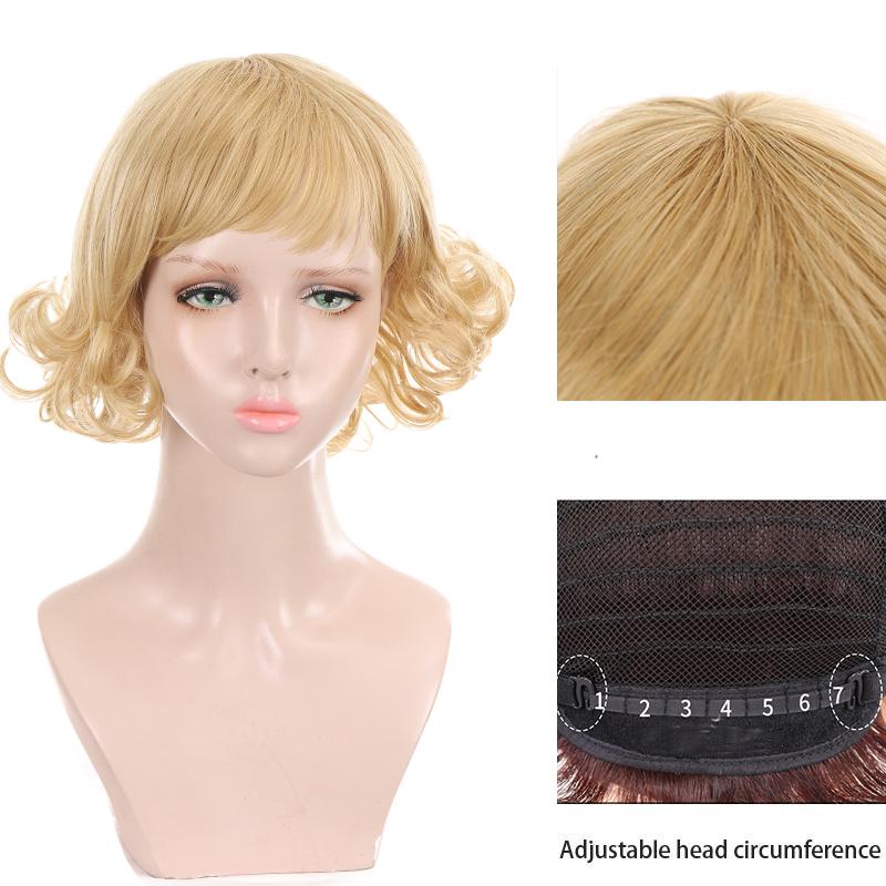 Синтетический короткий парик 25 см/10 дюймов, темно-коричневые вьющиеся волосы, модные женские парики с имитацией кожи головы