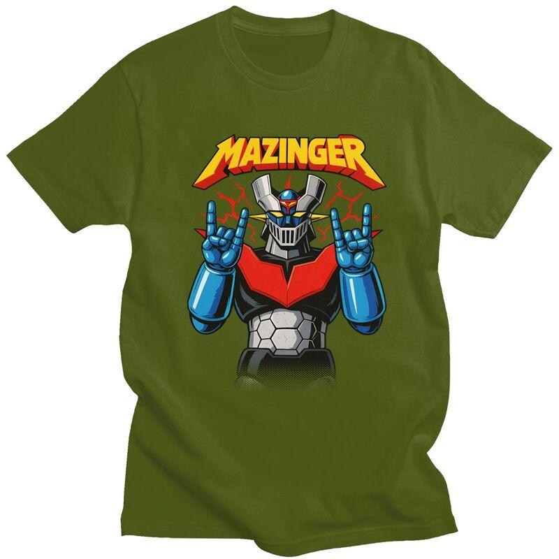 Custom Mazinger Metal T Shirts Unisex Pure Cotton Tee Tops Ufo Robot Grendizer Goldorak Tshirts Tshirt