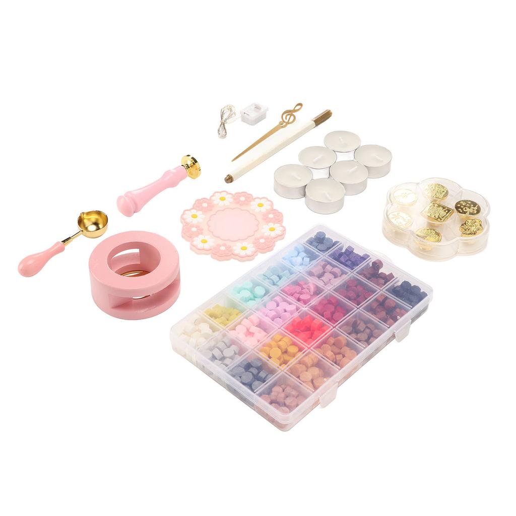 Набор штампов для запечатывания воска, изысканный ретро-набор из 24 цветов, набор штампов для подарочного конверта