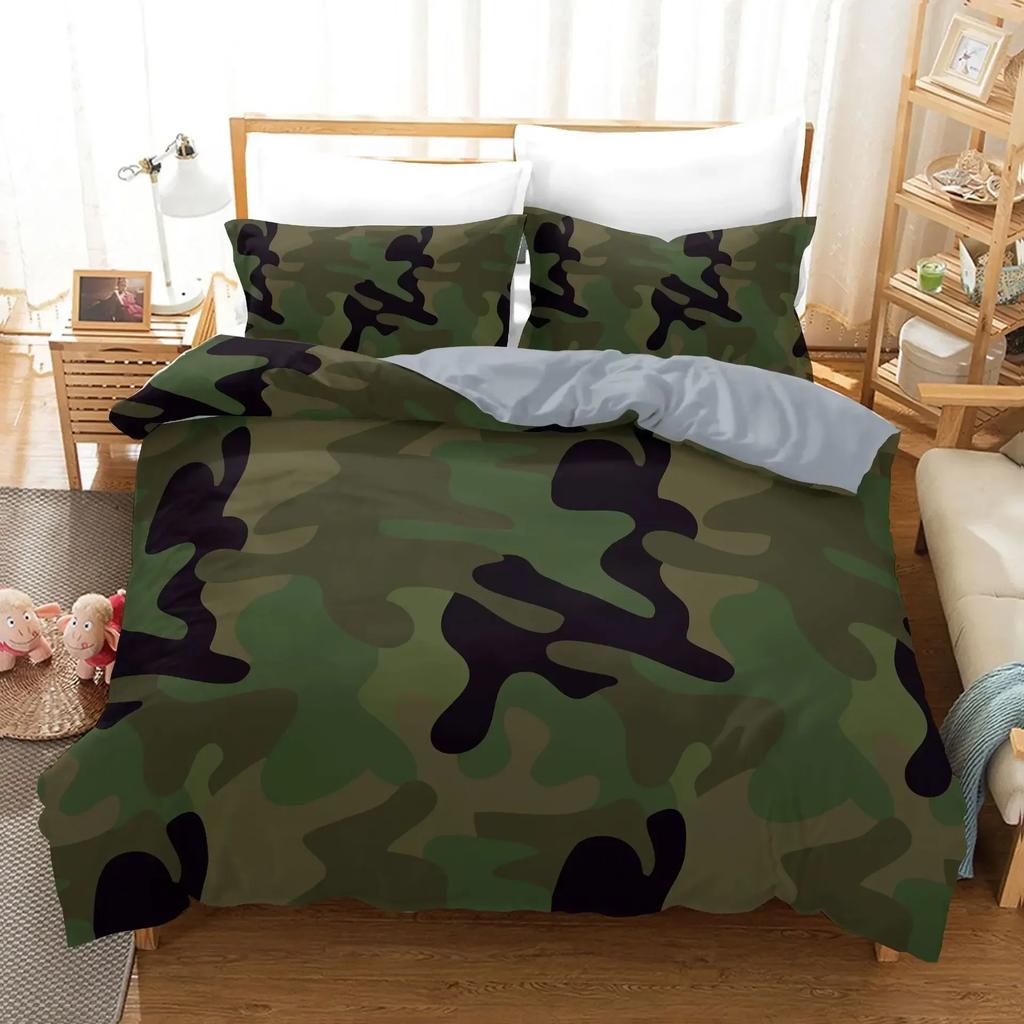Camo Camouflage Concept Concealment Comfortable Duvet Cover Pillowcase Bedding Set Children Bedroom Decoration Home Textile