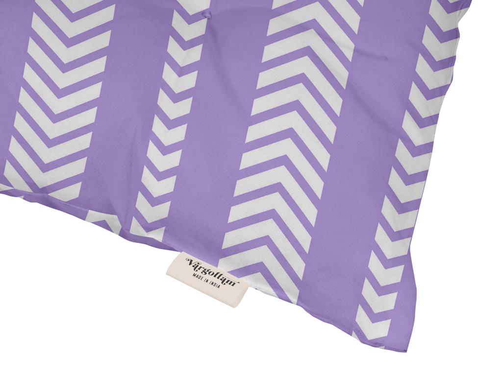 Vargottam Комплект из 2 квадратных подушек для сидения для патио с ворсом и принтом, водостойкая, 19 дюймов, фиолетовая |