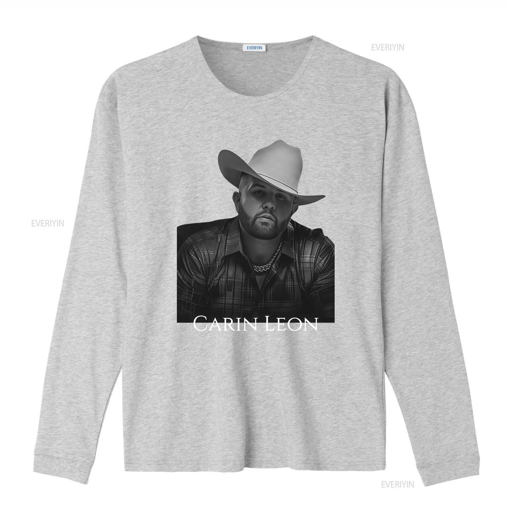 Black White Realistic Carin Leon Mexican Country Music Singer Print Casual T Shirt Vintage Washed Stylish Versatile Breathable