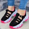 2024 Summer New Breathable Mesh Wedge Sandals Comfort Lady Vulcanized Shoes Womens Thick Bottom Sneakers Casual Mujer Zapatillas
