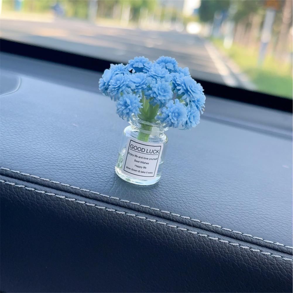 Мини-украшения для автомобиля, ваза Babysbreath Jasmine, стеклянная ваза, микропейзаж, кролик, консоль для украшения салона автомобиля