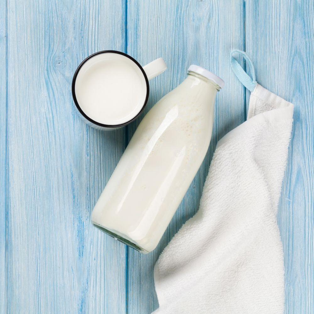 Glass milk bottle 1 l 6 pcs.