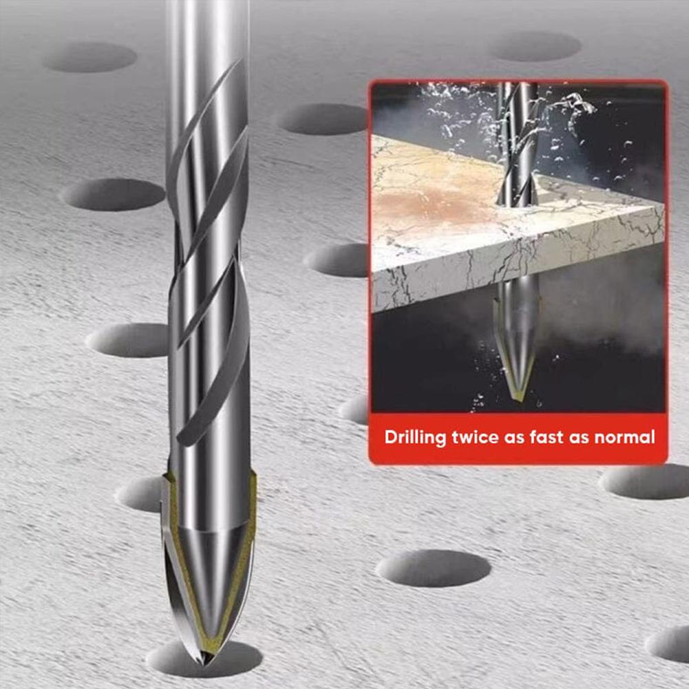 3/4 Pcs Eccentric Twist Drill Bit 6mm/8mm/10mm/12mm High-Strength Drill Bits Metal Twist Drill Bits for Glass/Tile/Wood