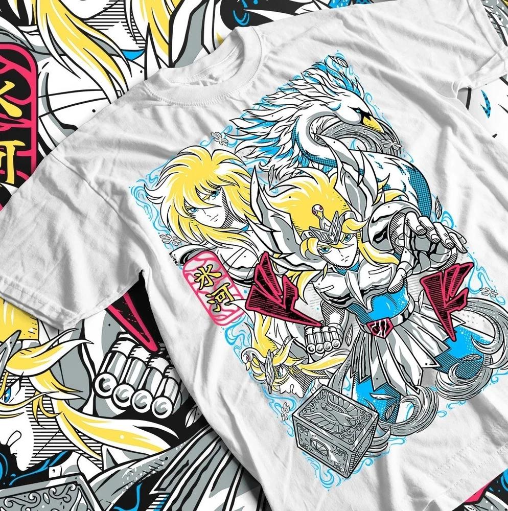 Cisne Hyoga Unisex Anime Saint Seiya Tshirt Gift For Friends