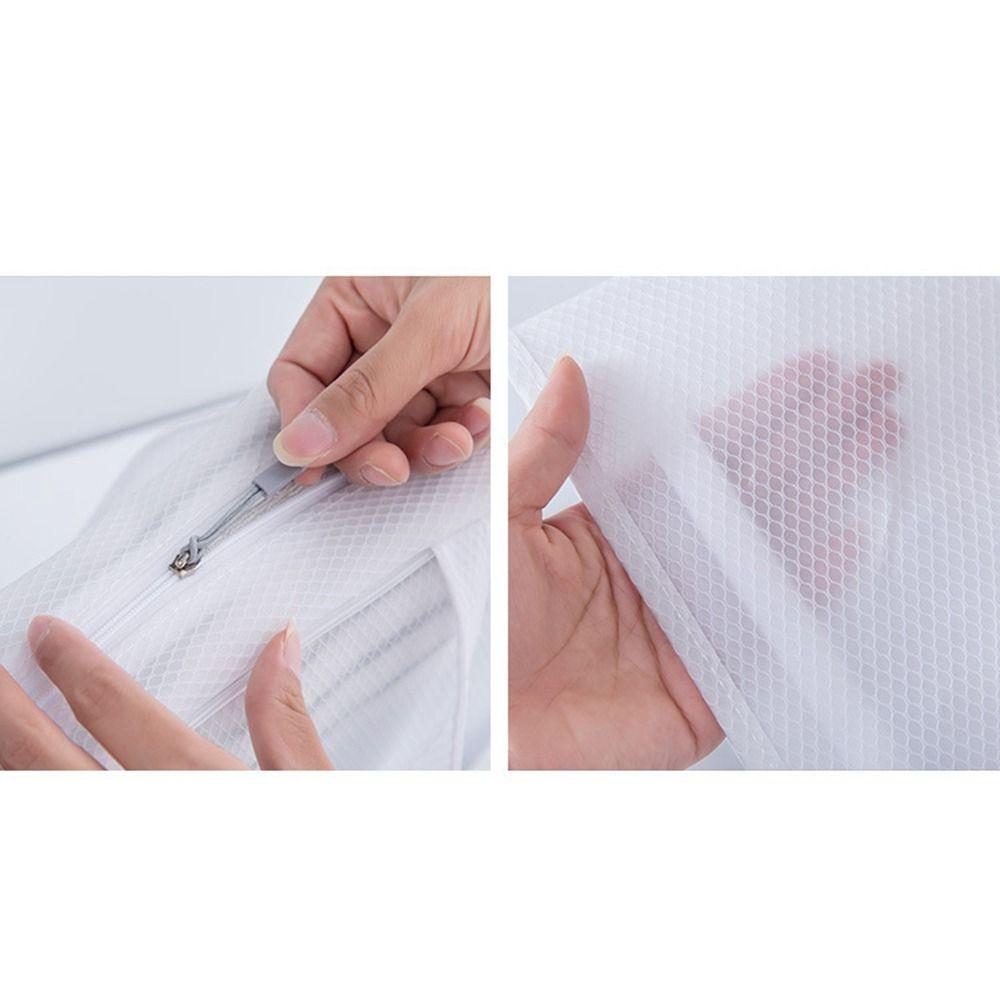 EVA Mesh Cloth Wash Pouch White Travel Organizer Cosmetic Cases Makeup Bags Mesh Cosmetic Bag Combination Storage Toiletry Bag