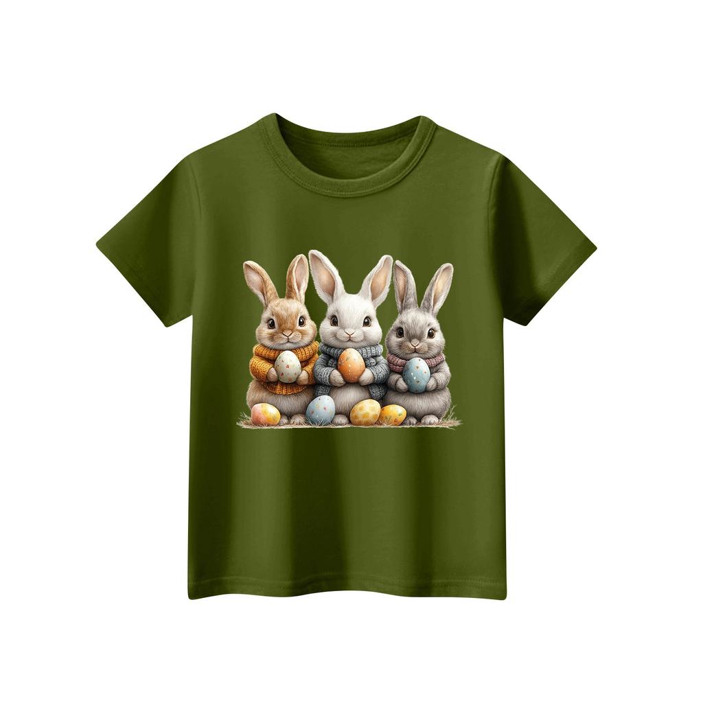 Детская футболка с коротким рукавом и принтом животных, повседневный топ