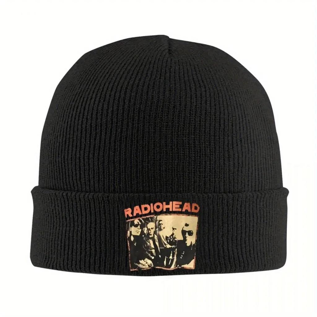 Radiohead Винтажная Хип-хоп Вязаная Шапка Бини Зимние Шапки Теплая Акриловая Модная Кепка для Турне по Северной Америке Рок-Мальчик для Мужчин Женщин Подарок