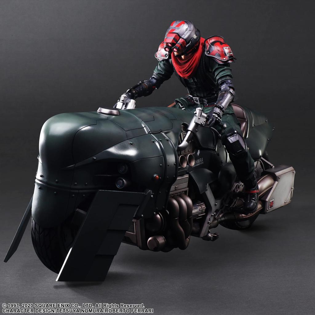 Final Fantasy VII Remake PLAY ARTS Kai Advanced Motorcycle Guard Motorcycle Set PVC Painted Movable Figure &