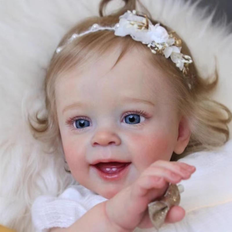60 см реалистичная кукла-реборн Янник реалистичное мягкое тканевое тело новорожденная кукла милая девочка с вьющимися волосами куклы-реборн для детей от 3 лет
