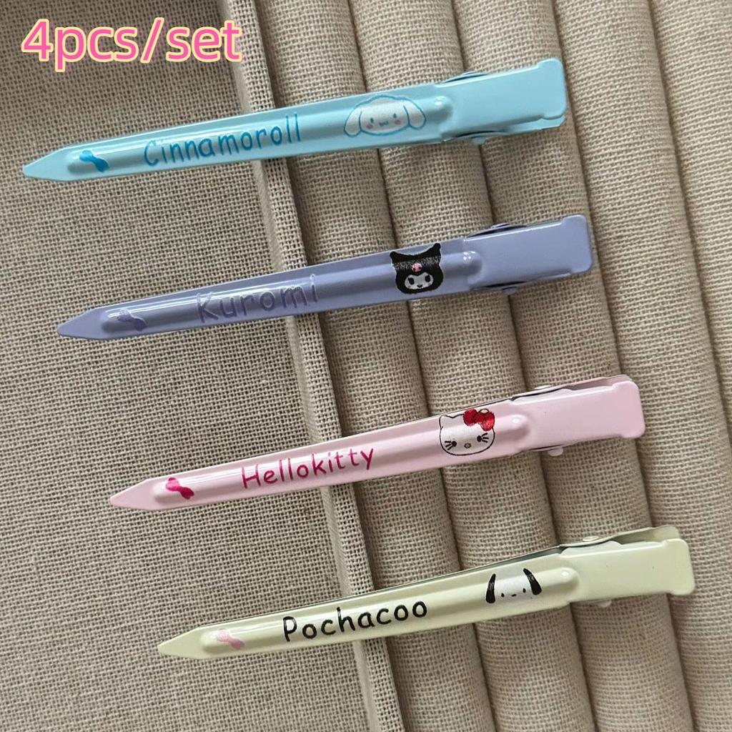 4/5 шт. Принтованная заколка для волос «Китти», позиционирующий зажим, мультяшный зажим «утиный нос», модные и универсальные декоративные заколки для челки