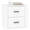 816704 vidaXL Bedside Table White 50x39x47 Cm