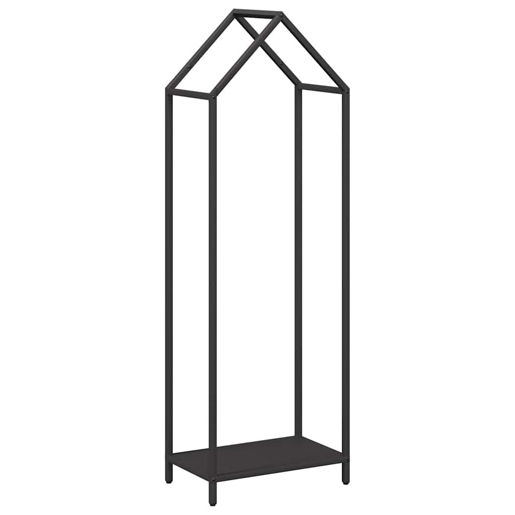 Firewood Rack Black 40 x 25 x 120 cm Cold Rolled Steel