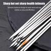 10 шт. Серебряные шампуры для барбекю из нержавеющей стали, многоразовые палочки для гриля, вилка для барбекю, принадлежности для барбекю, кухонный инструмент для кемпинга на открытом воздухе