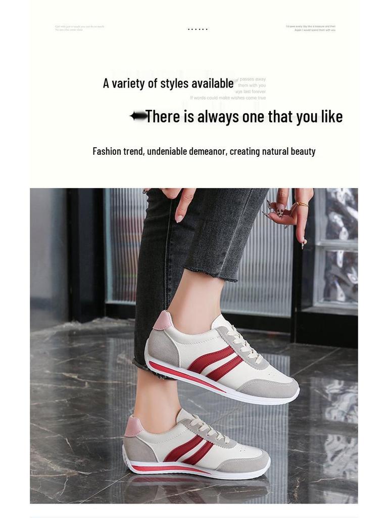 Женские повседневные кроссовки на шнуровке, осень 2025: Мягкая подошва, Нескользящие, Универсальные кроссовки на плоской подошве для студентов