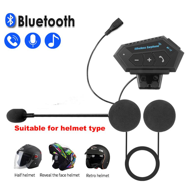 Мотоциклетный шлем гарнитура Bluetooth V5.0 гарнитура стерео наушники беспроводной музыкальный плеер для езды на мотоцикле